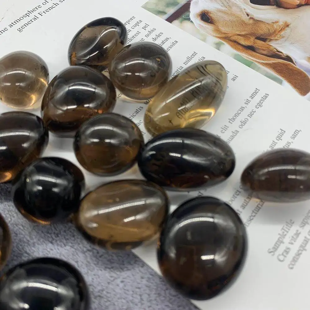 High quality natural crystal smokey quartz tumble chips healing stone