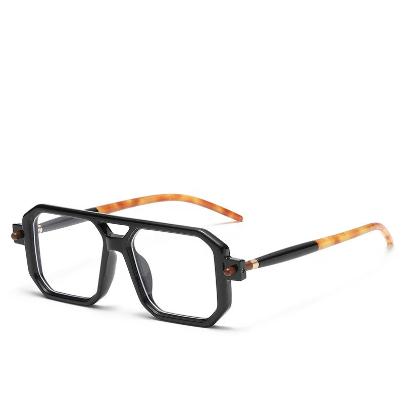 Оправа для очков с двойной перемычкой маленькая квадратная оправа модная мужская чтения в стиле
