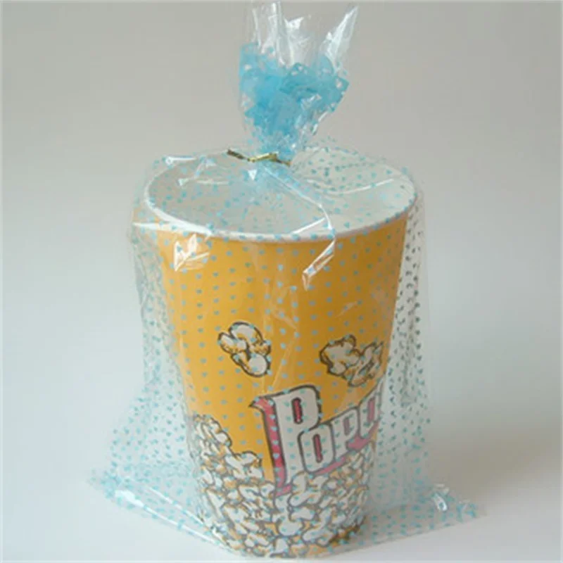 China Factory Wholesale Transparent Triangle Cellophane Bags Popcorn Sweet Cone Bags
