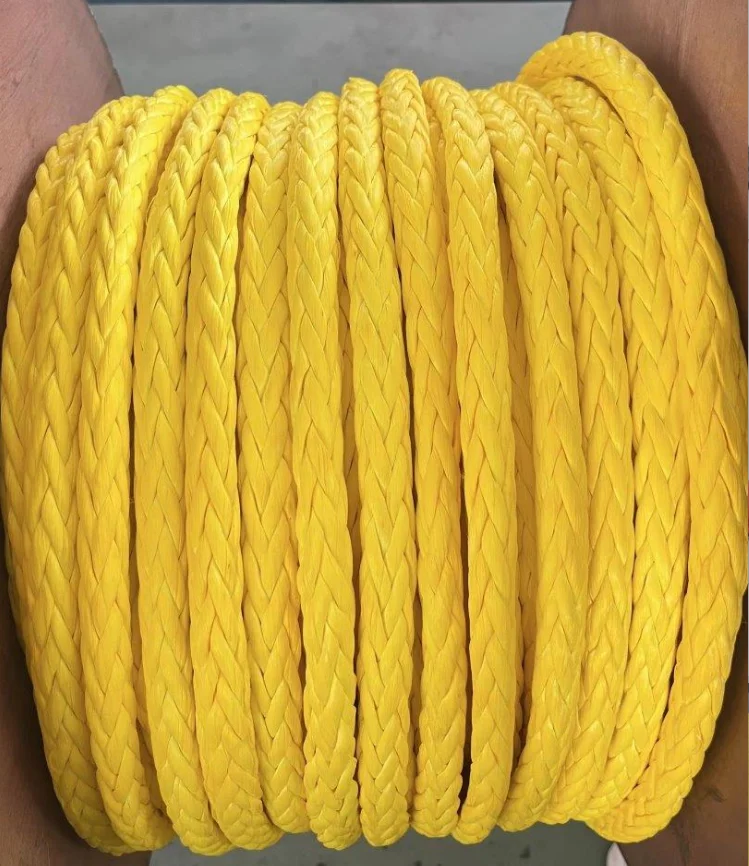 004 hot selling 60mm 12 strands uhmwpe winch rope industry sling used uhmwpe lifting rope
