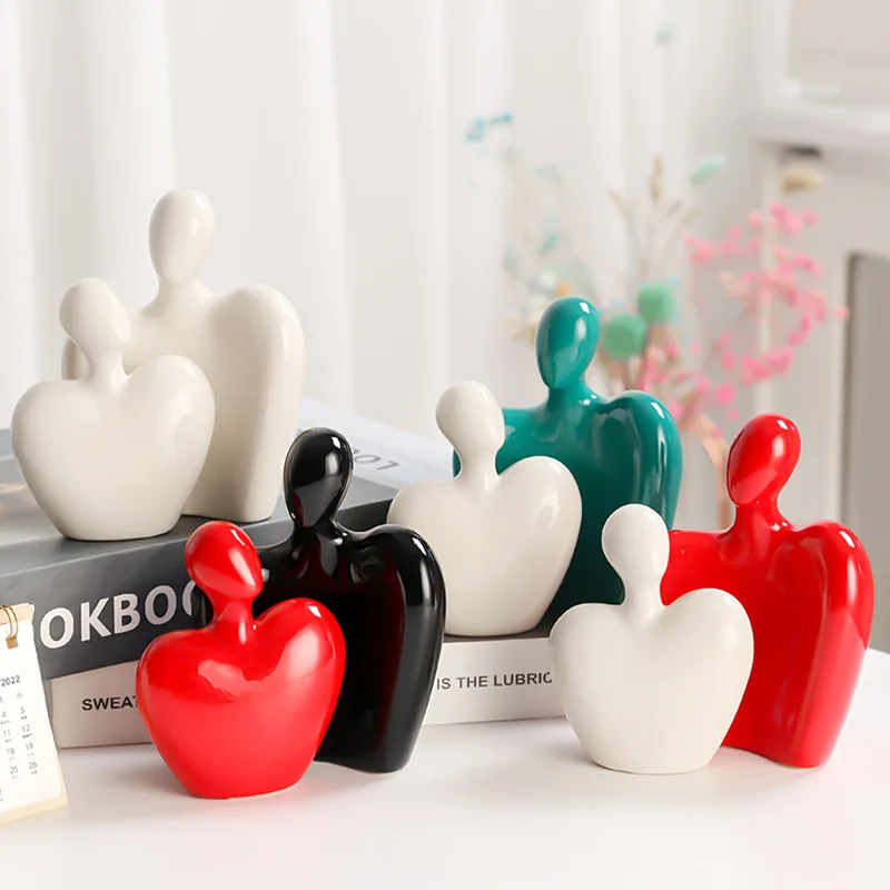 Фигурка голова влюбленная пара орнамент из смолы специальные подарки на день Святого Валентина и украшение для дома