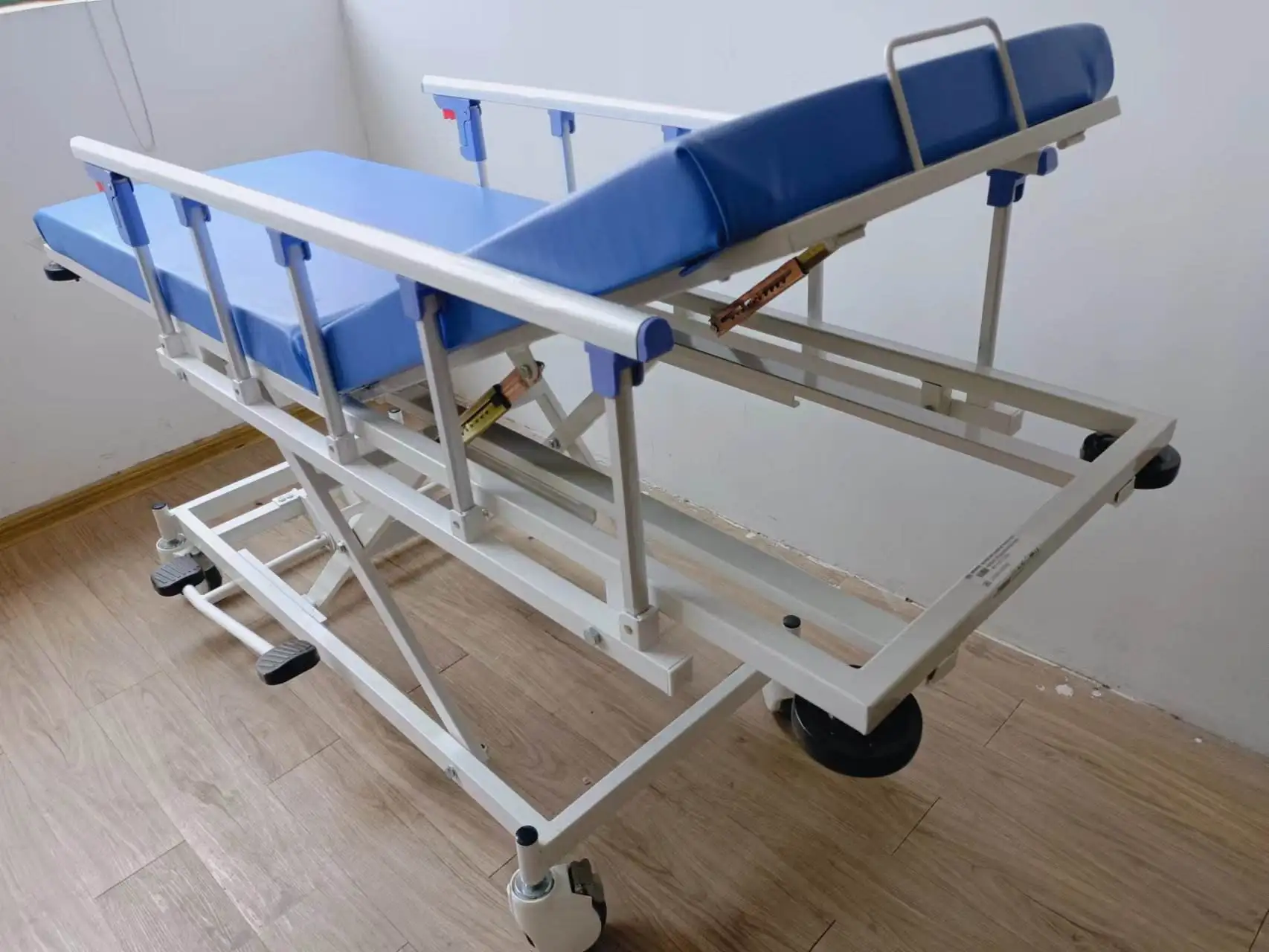 Mobile foldable hospital bed transport medical transfer patient emergency stretcher trolley