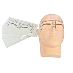 Bolin Wholesale Microblading Eyebrow Tattoo Ruler Stencil Disposable Eyebrow Ruler Sticker