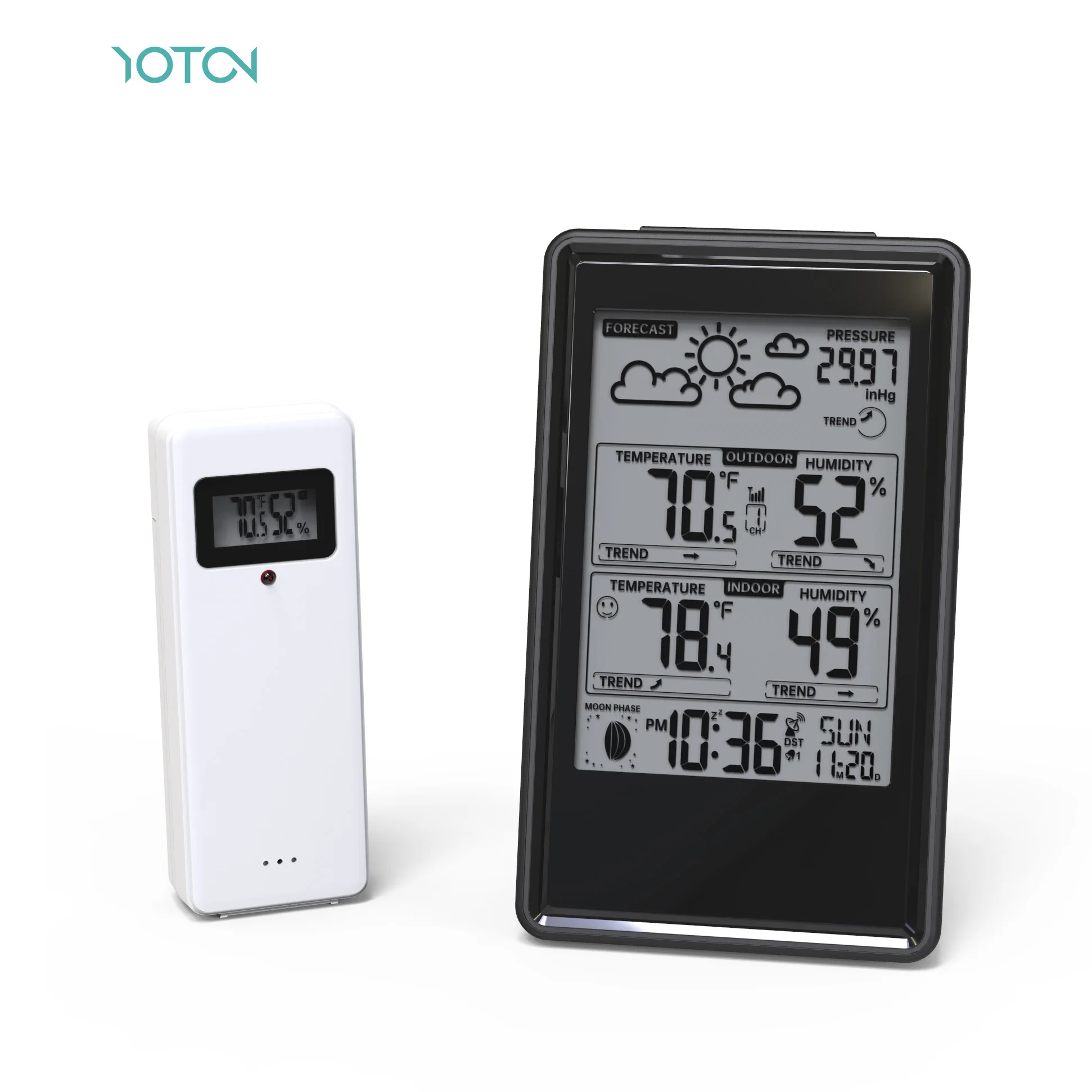 Hot Sale Clock Calculator Analog-digital Clocks For Calendars Weather Forecast Station With In/Outdoor Temperature & Humidity