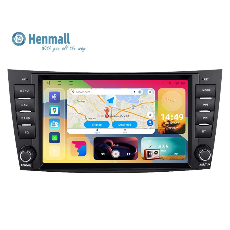 HENGMALL Android Car Player With GPS WIFI Carplay For Mercedes Benz Class W211 2002-2008 CLs Class W219 2005-2006