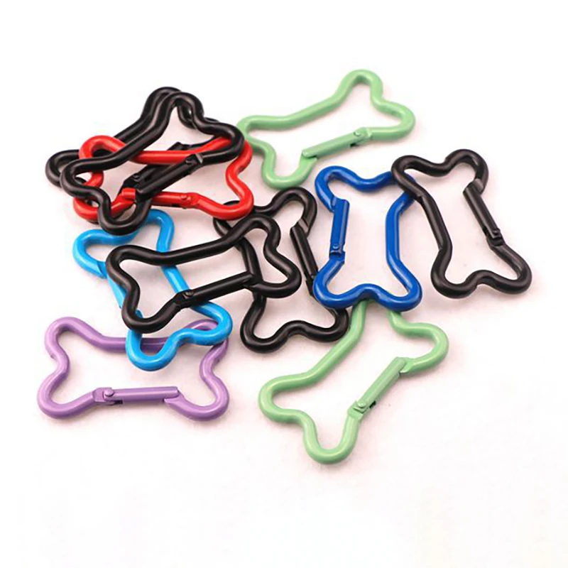 Hot sale aluminum alloy colorful anodized bone shaped carabiner