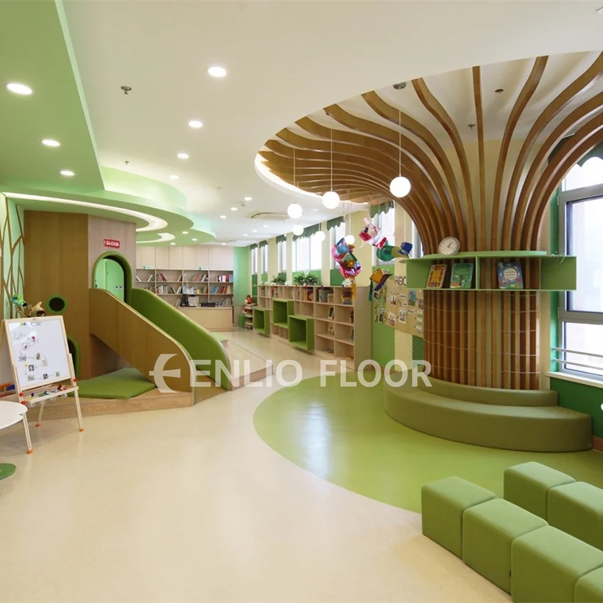 Enlio Homogeneous Pvc Floor Roll vinyl linoleum indoor floor plastic carpet cheap pvc flooring  linoleum mat rolls