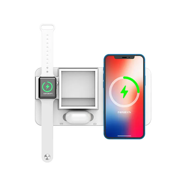 
2021 Newest high quality practical nice gift 5W/7W/10W/15W fast power charging 4 in 1 Wireless charger station 