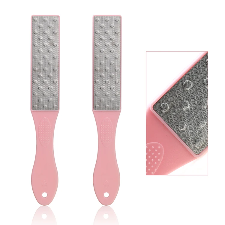 New arrival Scrubs Foot Rasp Feet double sided foot file callus remover Metal Foot File With Long Plastic Handle