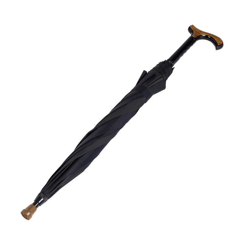 Wholesale fashionable cane umbrella large long handle gift umbrella with printable logo