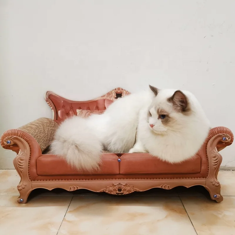 AliGan Cat scratchers pet toys sofa bed couch scratching pad pink different textures wave curved lounge indoor cats cardboard