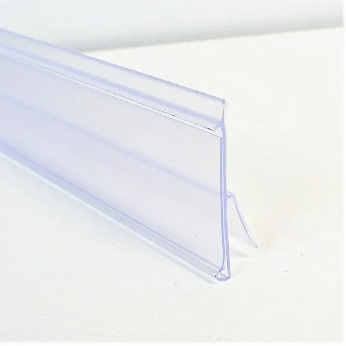 Clear PVC plastic extrusion profile data strip price label shelf talkers for supermarket shelves