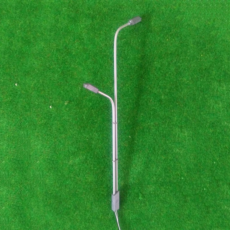 1:75 1:100 1:150 1:200 scale two sides stainless steel model street light for architectural model making and train model making