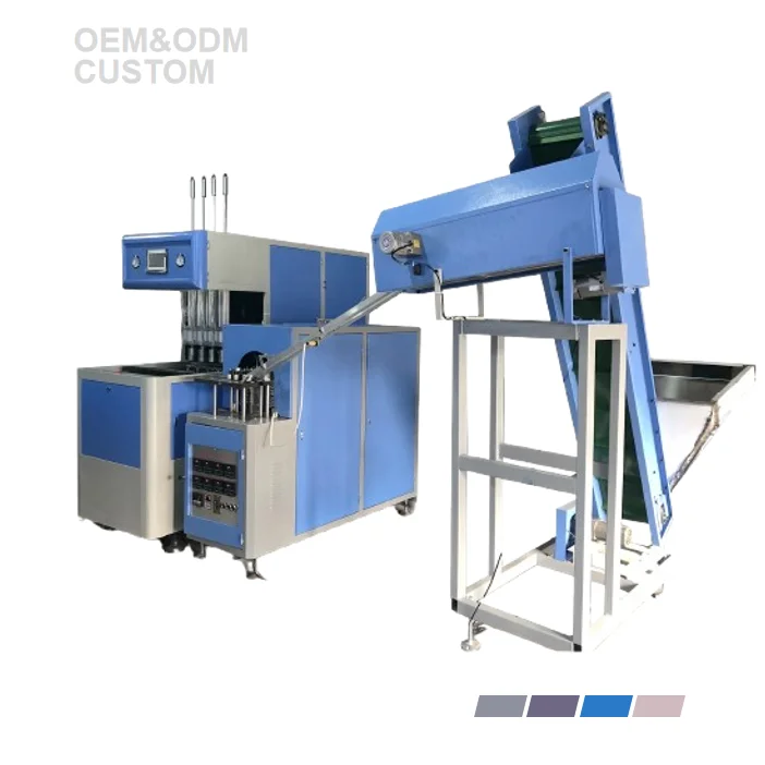 Four cavity pet blowing machine semiautomatic with auto loader