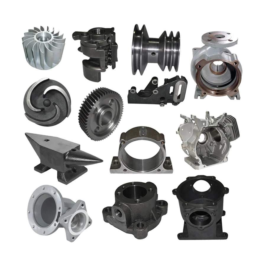 Custom shell mould casting carbon steel part engine block impeller pump motor housing dustproof sump casting