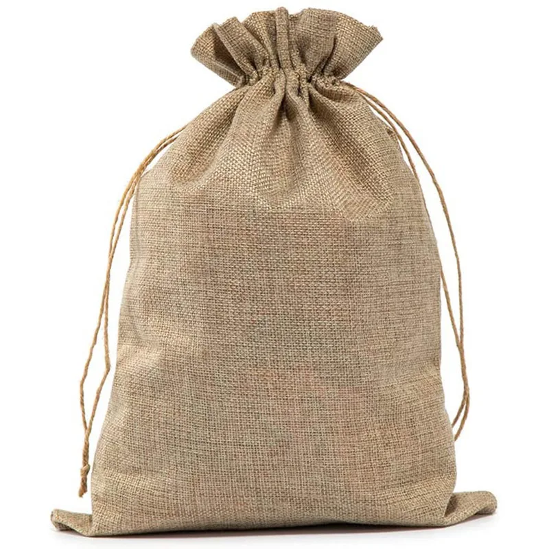 Eco Friendly Natural Jute Burlap Bag Sack For Rice Sugar Coffee Cocoa And Other Grain Products Custom Printed