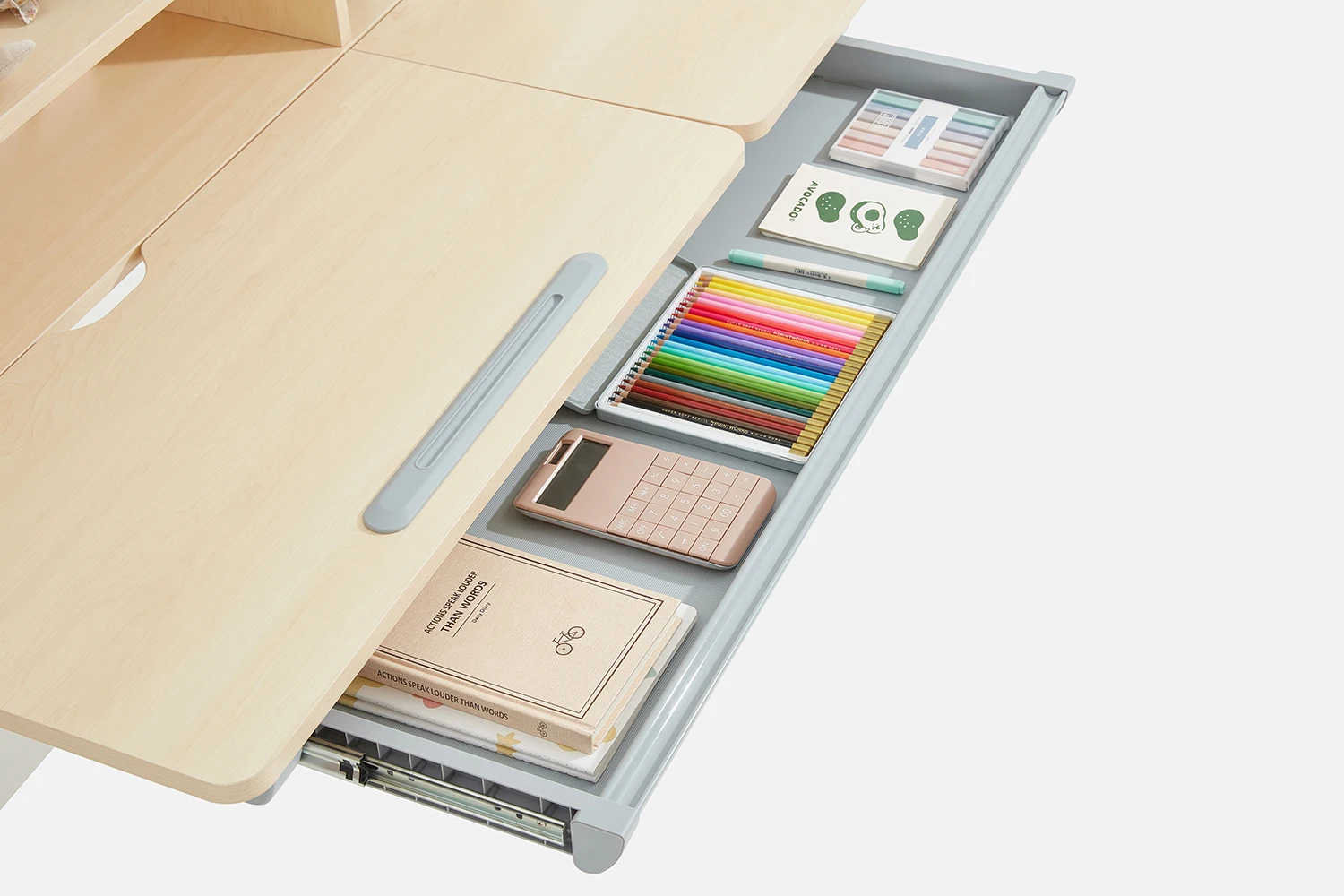 
2M2KIDS Children Furniture Sets Adjustable Desk Wood Eco-friendly Table with Drawer Ergonomics Wooden Kids Desk 