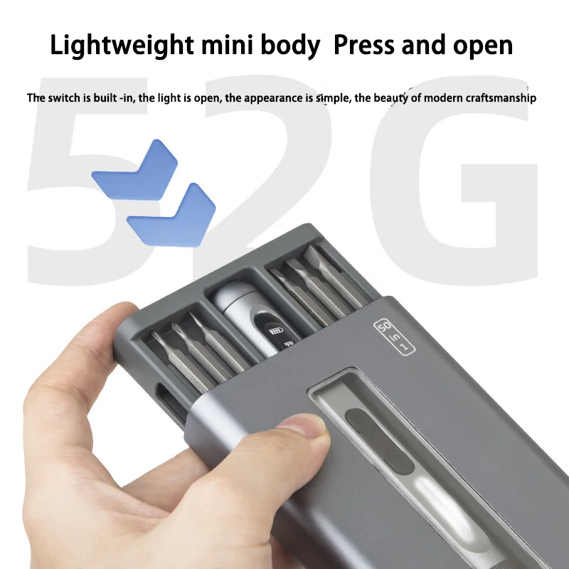 Hot Sale Precision Electric Screw Knife Set Strong Magnetic Lightweight Mini Body Electric Screwdriver Set