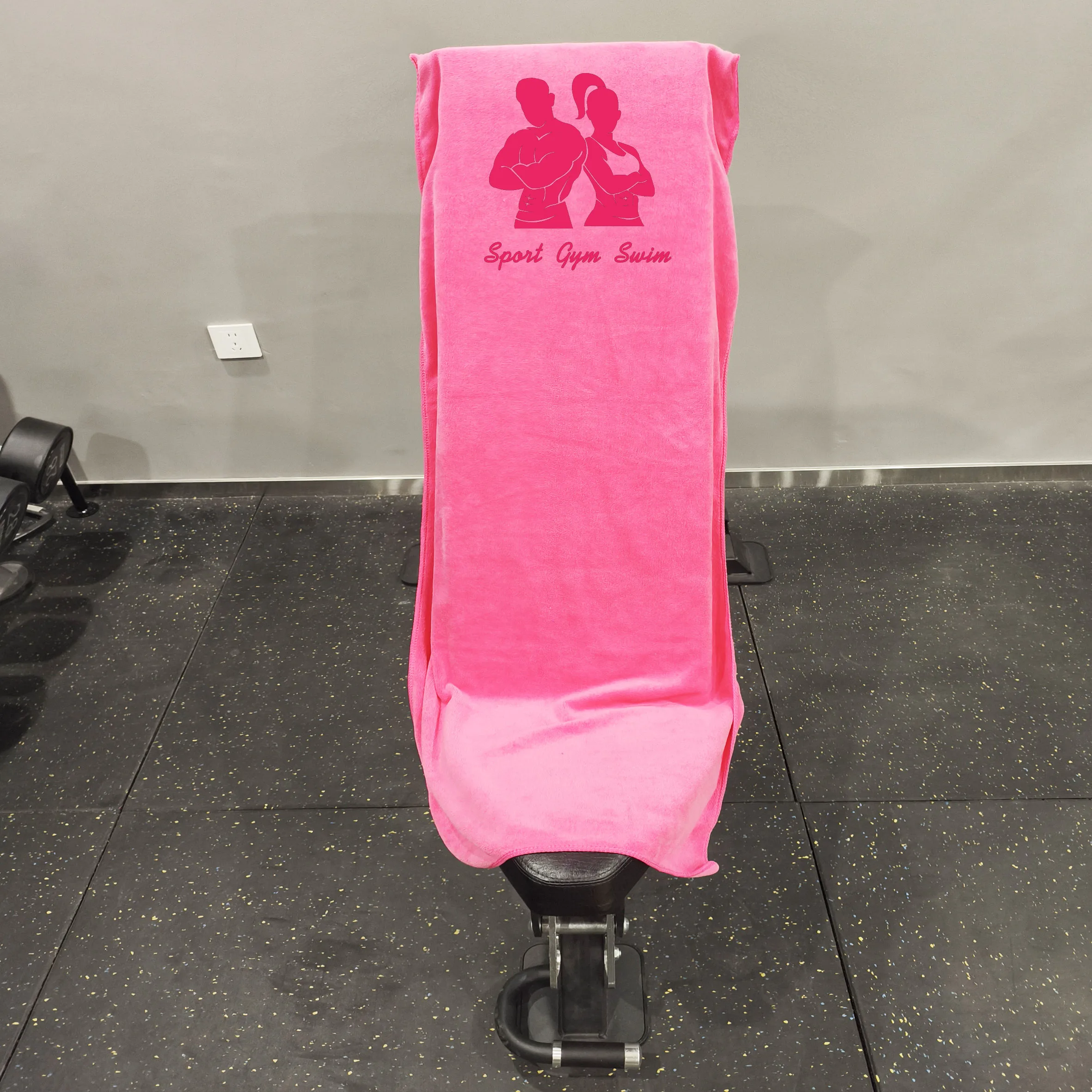 customized logo zipper pocket microfiber zip pocket workout gym tennis fitness sports towel