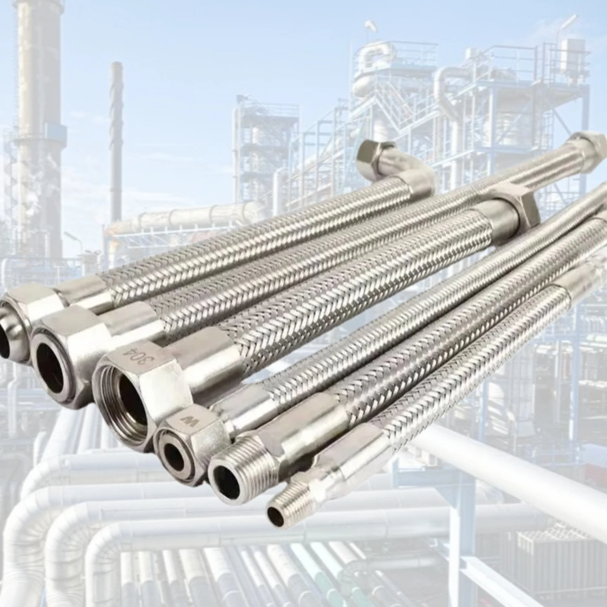 Universal flexible corrugated stainless steel braided metal reinforced hose customized Flexible metal hose