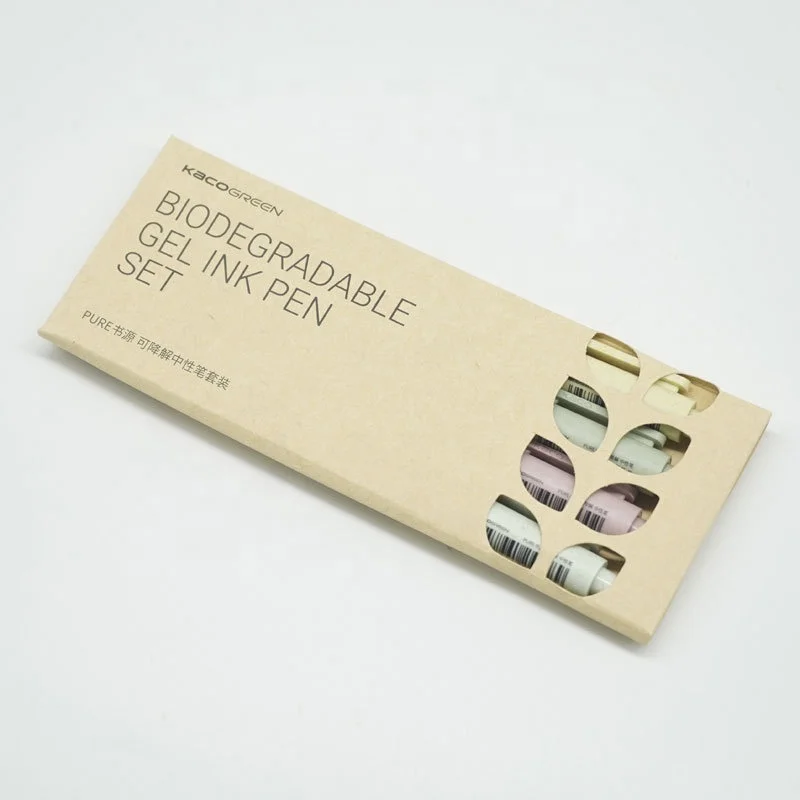 Eco-Friendly Retractable Refillable Gel Ink Pens 0.5mm Fine Point Office School Supplies Stationery