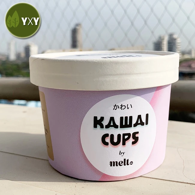 Get!!! Eco-friendly Custom Logo Kraft Paper Bowl Cup with Paper Lid