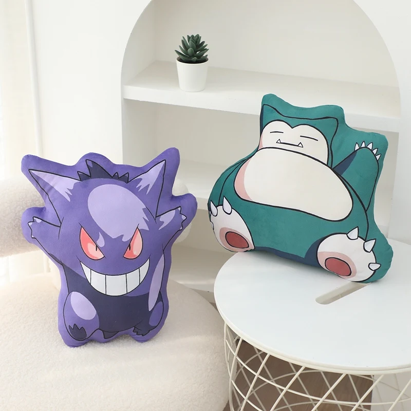 Kawaii Pokemoned Gengar Pikachu Bulbasaur мягкая плюшевая подушка игрушки милые Charmander Squirtle мягкие подушки Peluche куклы