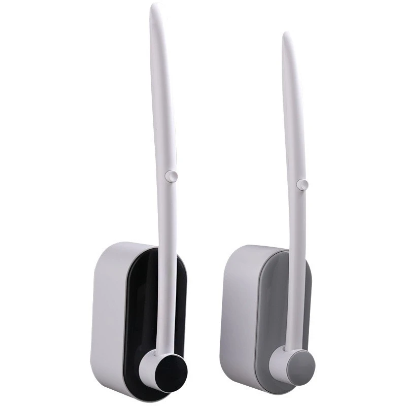 Toilet Bowl Wand Cleaner With Sponge Head Wall-mount Free Punch Disposable Toilet Brush With Soap Dispenser