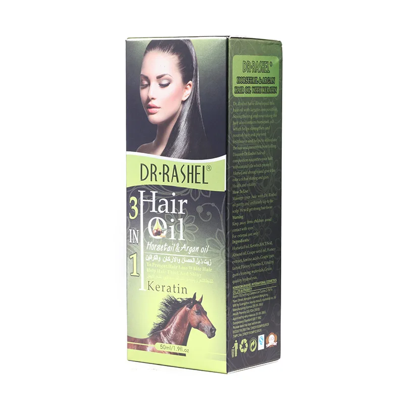 Professional Private Label  horse tail & Argan oil Treatment smoothing and shine Natural  Hair Oil