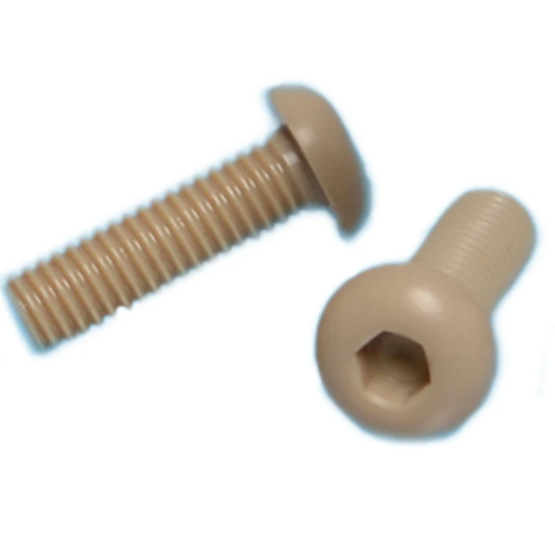 Chinese High Quality PEEK Polymer - PEEK Screws Nuts Customizable PEEK Fastener with Fine Thread  Standard Pitch Smooth Silky