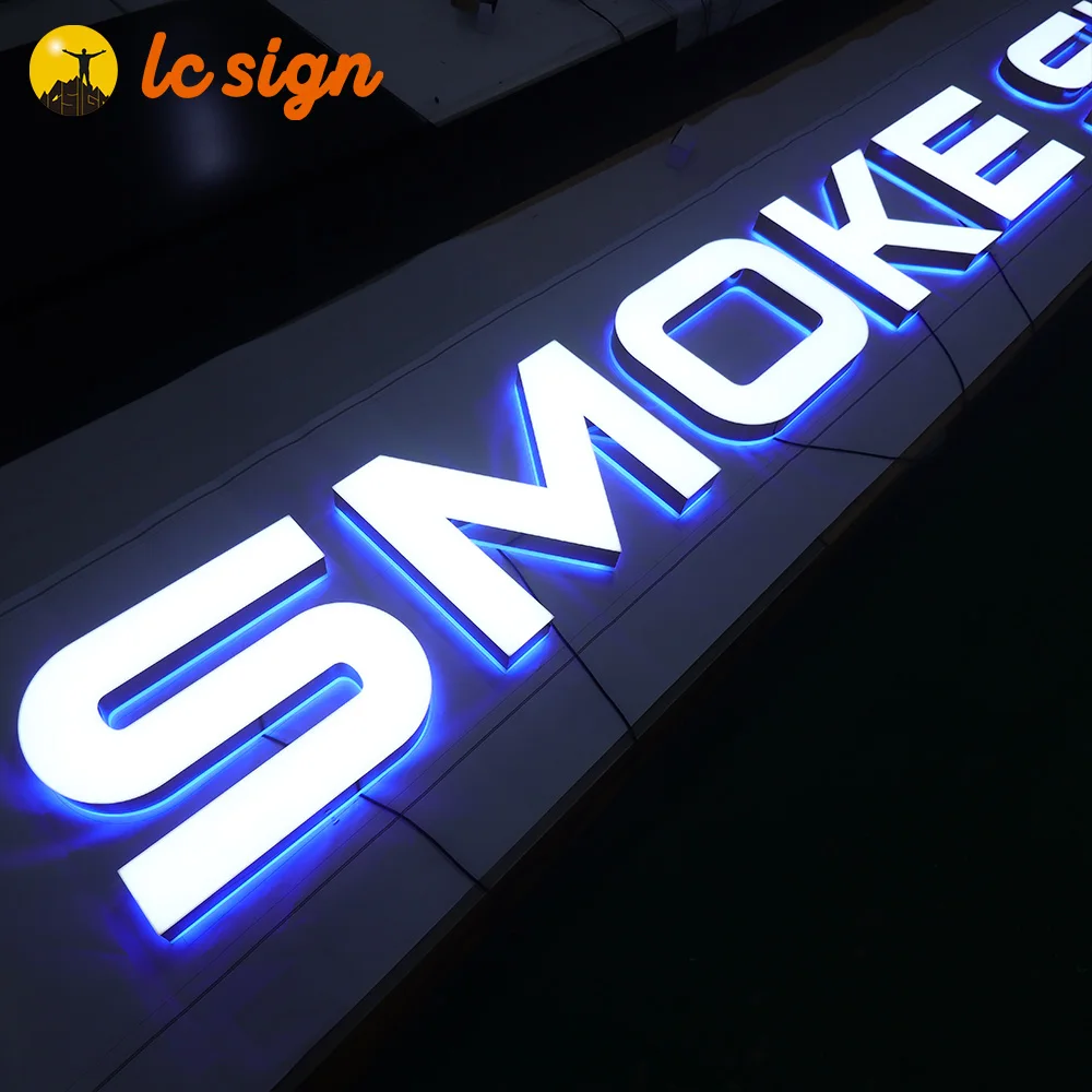 Hot-selling commercial luminous characters advertising signs led smoke shop sign