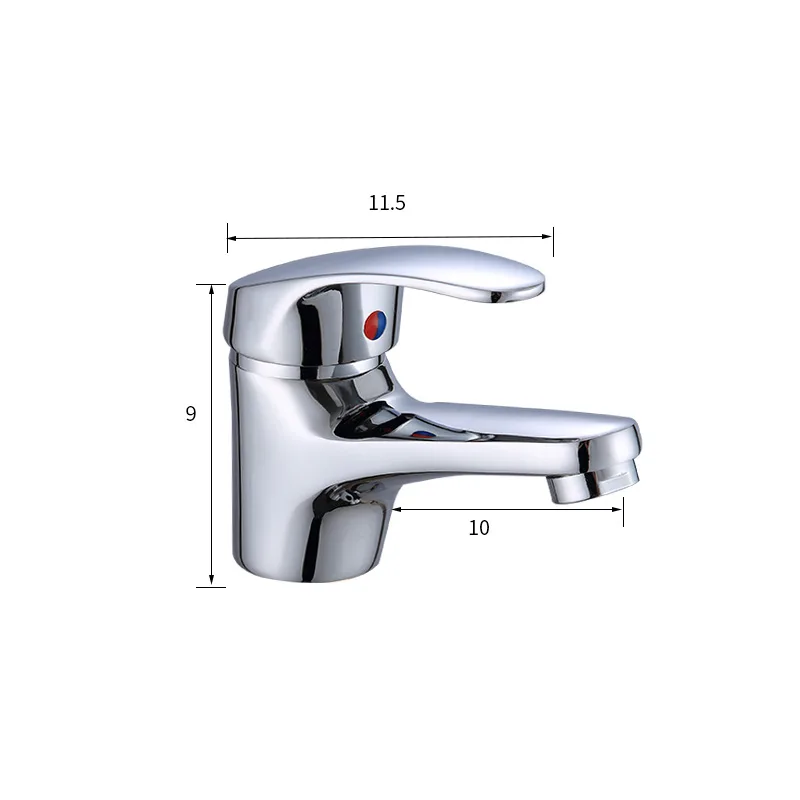 stainless steel chrome bathroom brass wash hot and cold basin faucet mixer