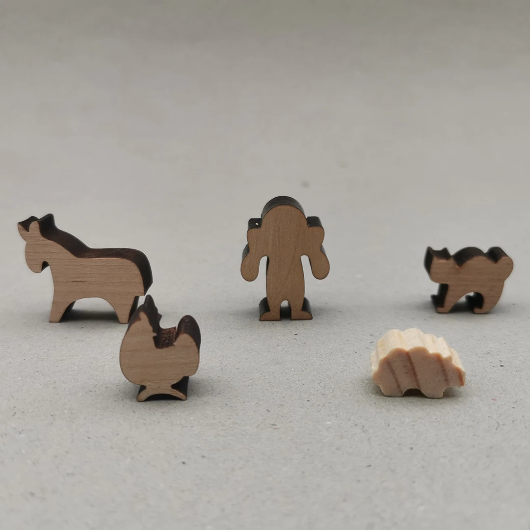 High Quality Cheap Custom Meeples Wood Pawn Meeple for Board Game