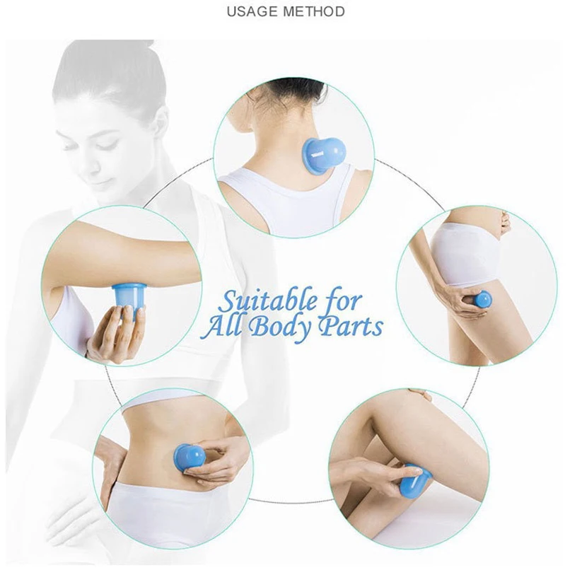 vacuum massage cup for makeup gift Silicone Facial Cupping Therapy Set Eye Face Massage Cup Kit Anti Cellulite set for Adults