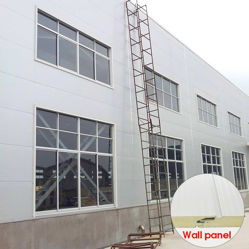 75 mm 100 mm wall cladding double side metal insulated pu sandwich panel