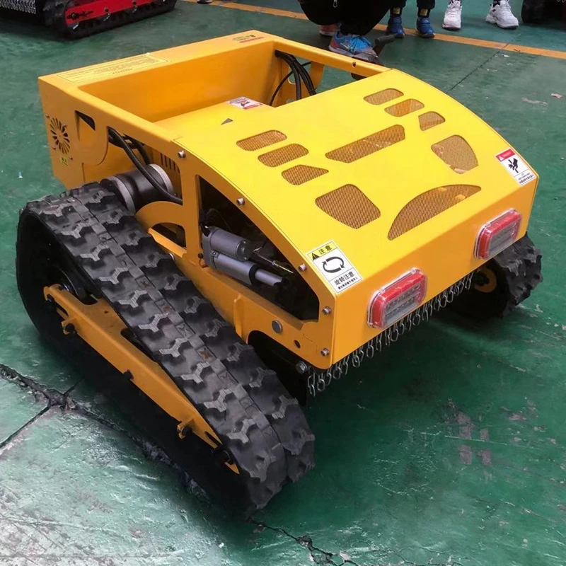 Remote Control Lawn Mower with Camera RC Crawler Slope Mowing Machine Tracked Radio Controlled Robotic Grass Cutter