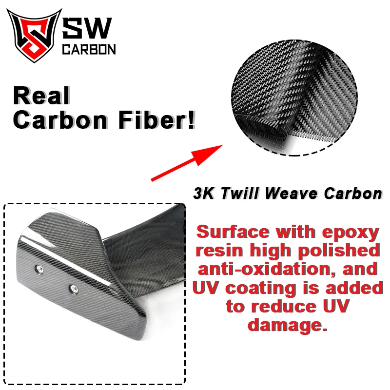 Carbon Fiber AD Style Swan Neck Wing for BMW F87 M2 Coupe Rear Trunk Spoiler Lip Guide Wing Lip Rear Wing