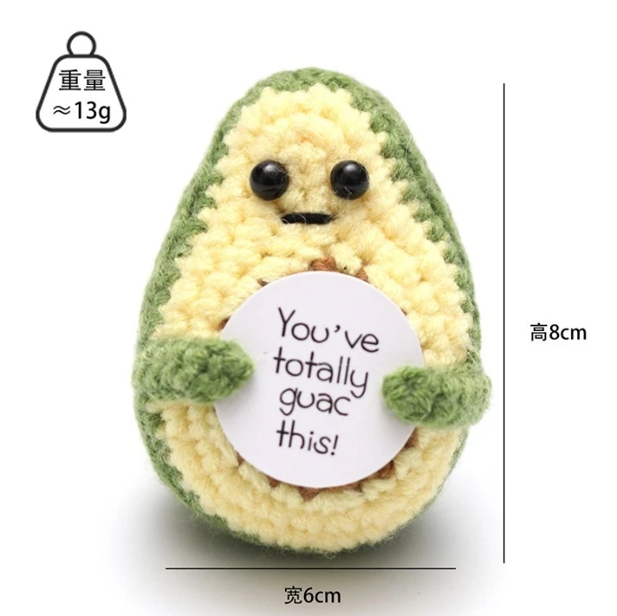 Handmade knitted potato doll emotional cucumber eggplant funny emoji pose creative gift