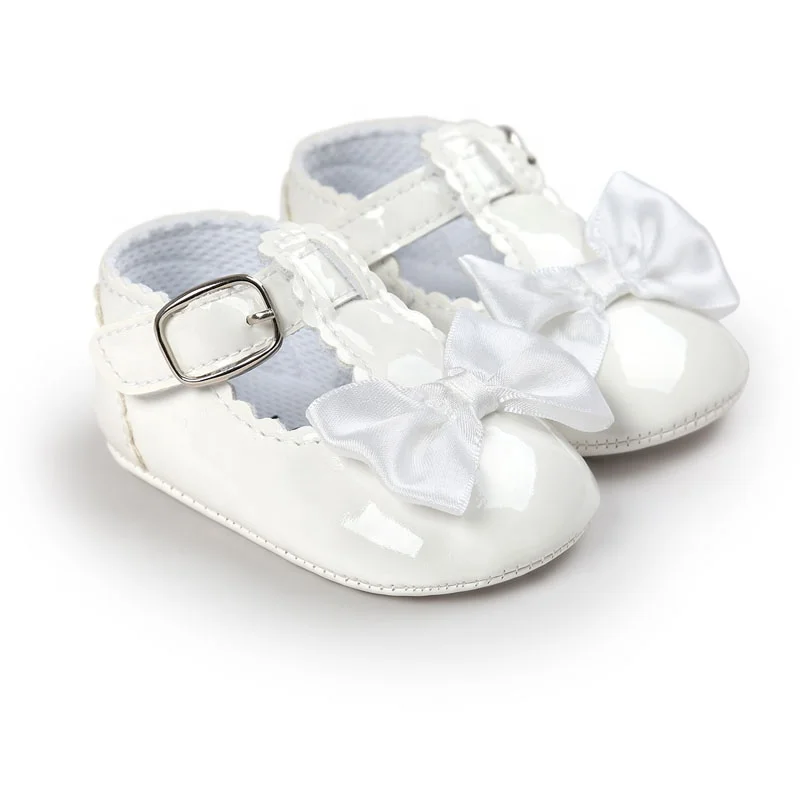 WONBO Newborn Baby Girls Shoes Lovely Bow Toddler First Walkers shoes Baby moccasins Baby Ballet Dress mary jane Shoes