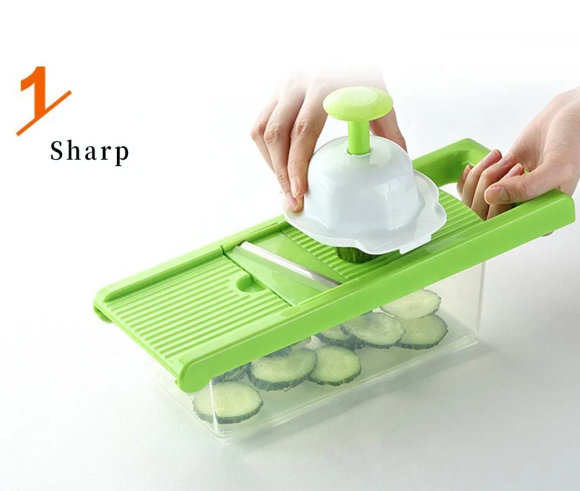Multi-function 10 in 1stainless steel vegetable potato food cutter grater slicer home kitchen
