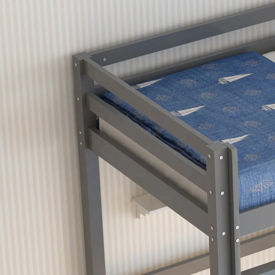 Современная Деревянная кровать для хранения, деревянная рама для кровати, деревянная двухъярусная кровать для детской спальни, мебель