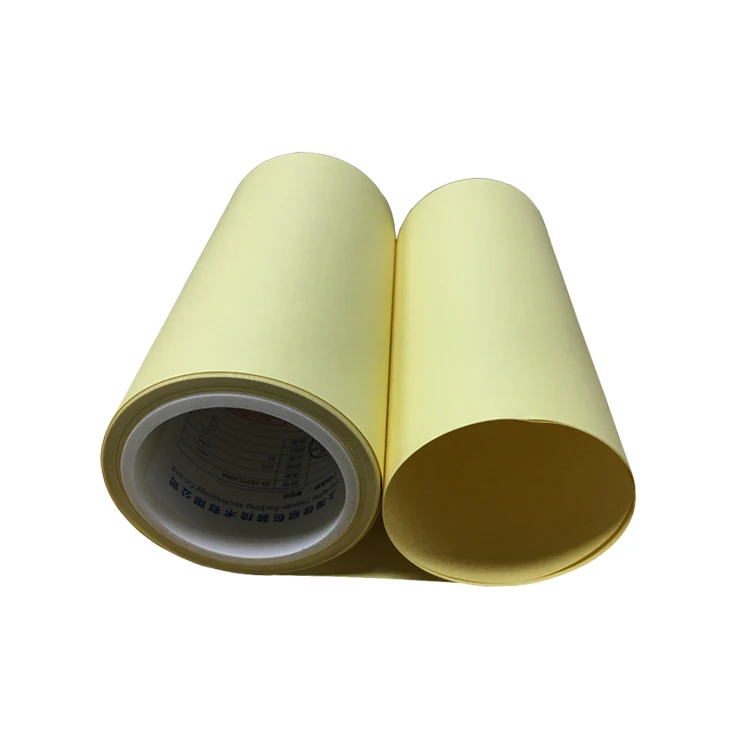 Желтая оберточная бумага с силиконовым покрытием и логотипом заказчика