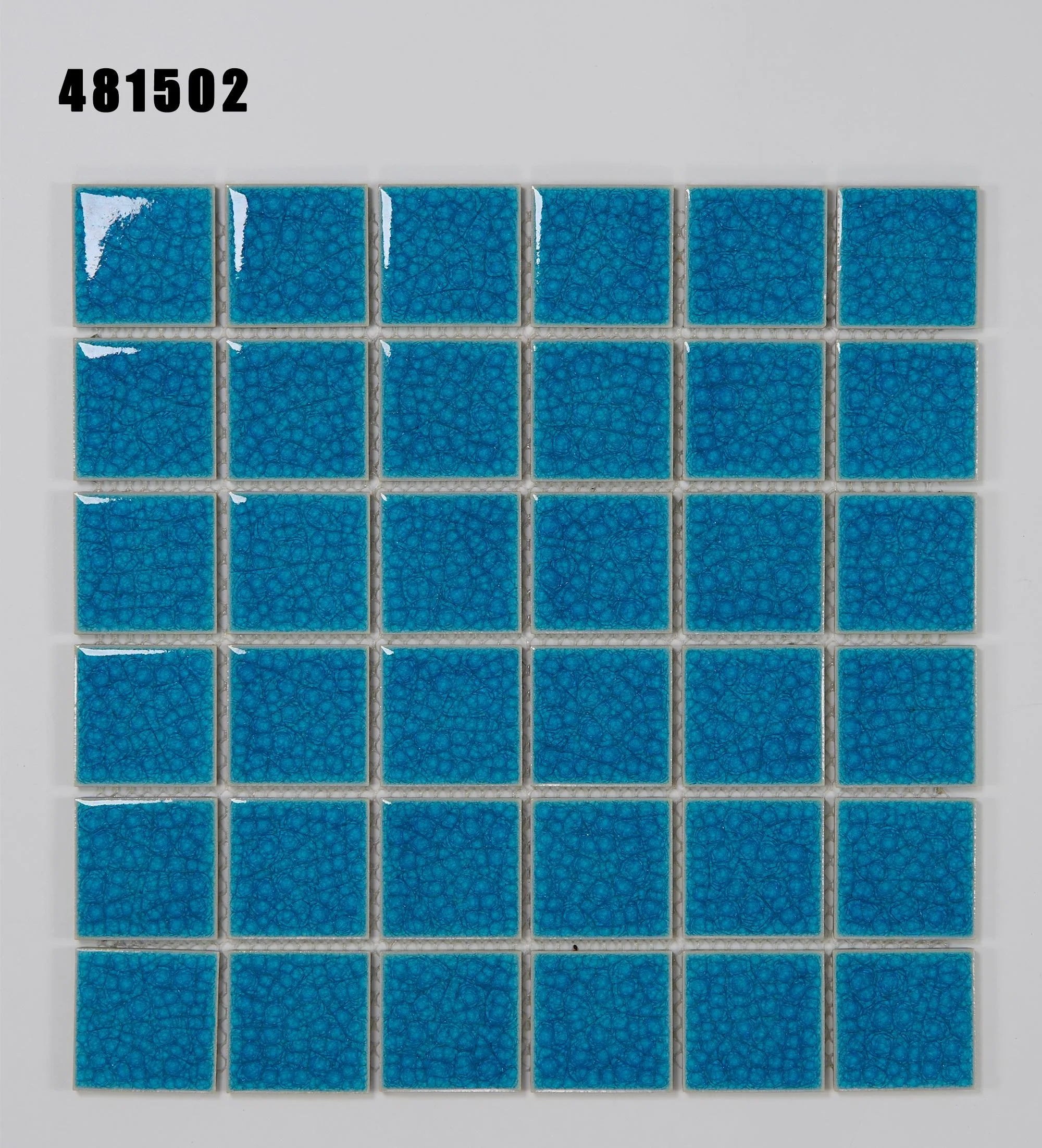 China Factory Ice Crack Porcelain Ceramic Mosaic Tile Hot Selling Designs Square Swimming Pools Shower Floor