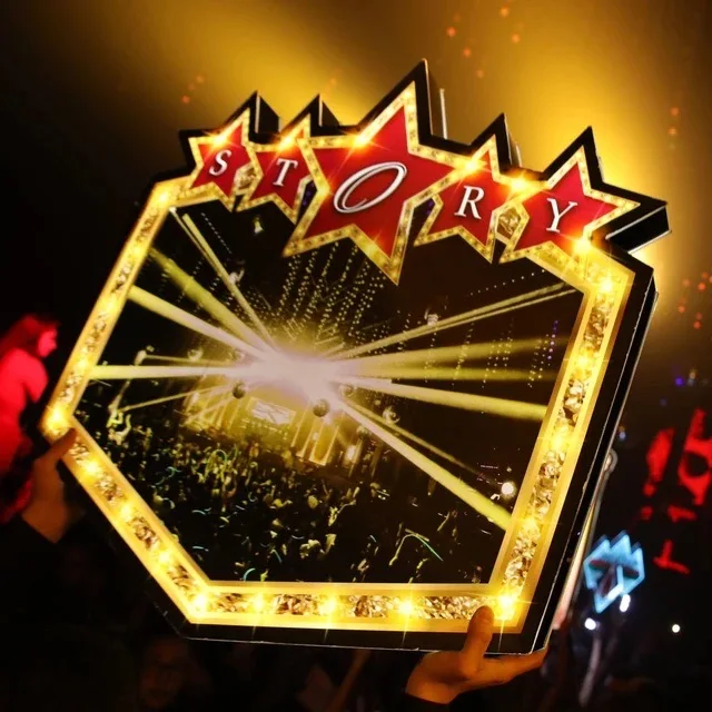 Custom logo led illuminated neon gold acrylic digital led sign interactive led board