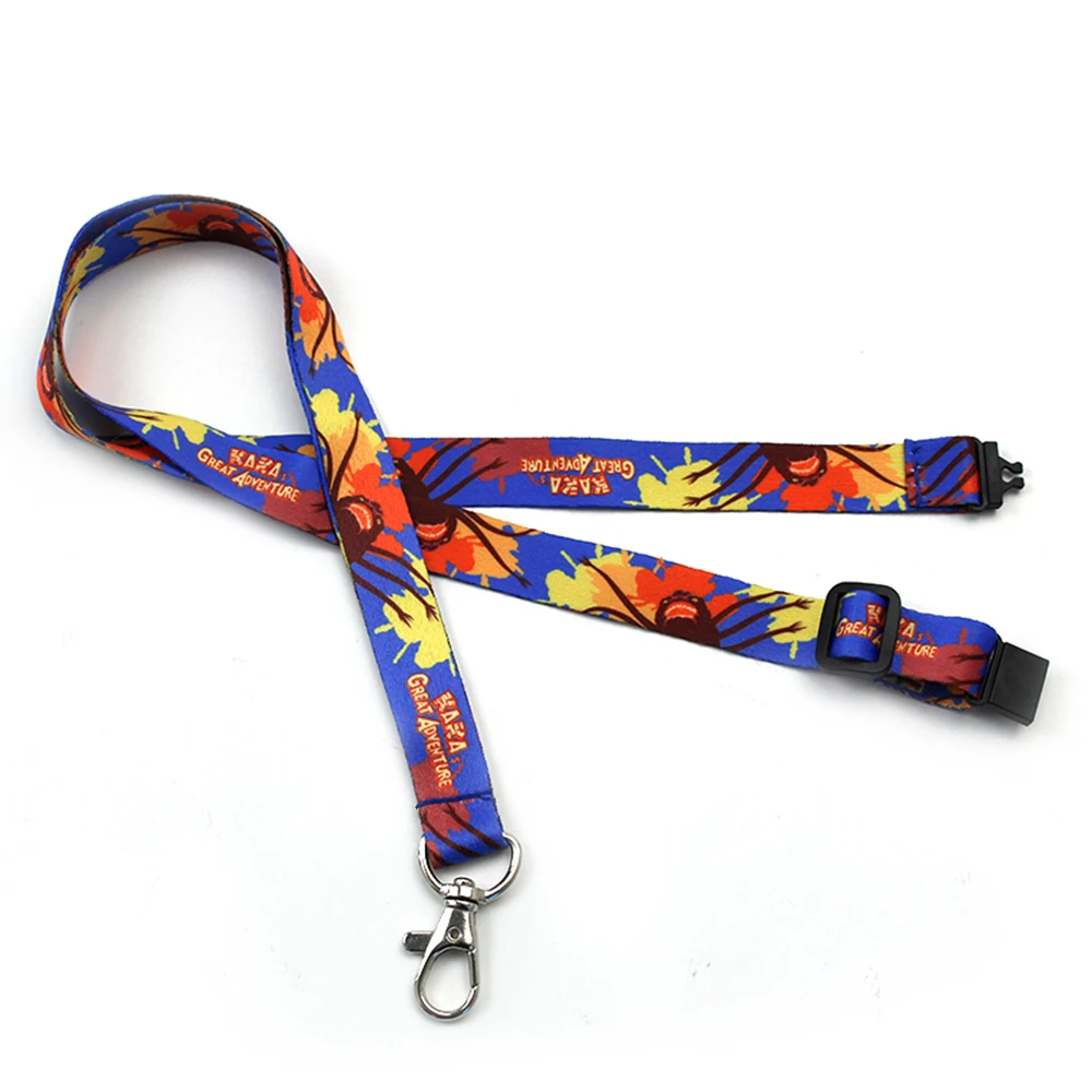 Cool Plastic Adjustable Buckle Lanyard Keychain Card Holder Sublimation Custom Reasonable Price Polyester Lanyard Cell Phone
