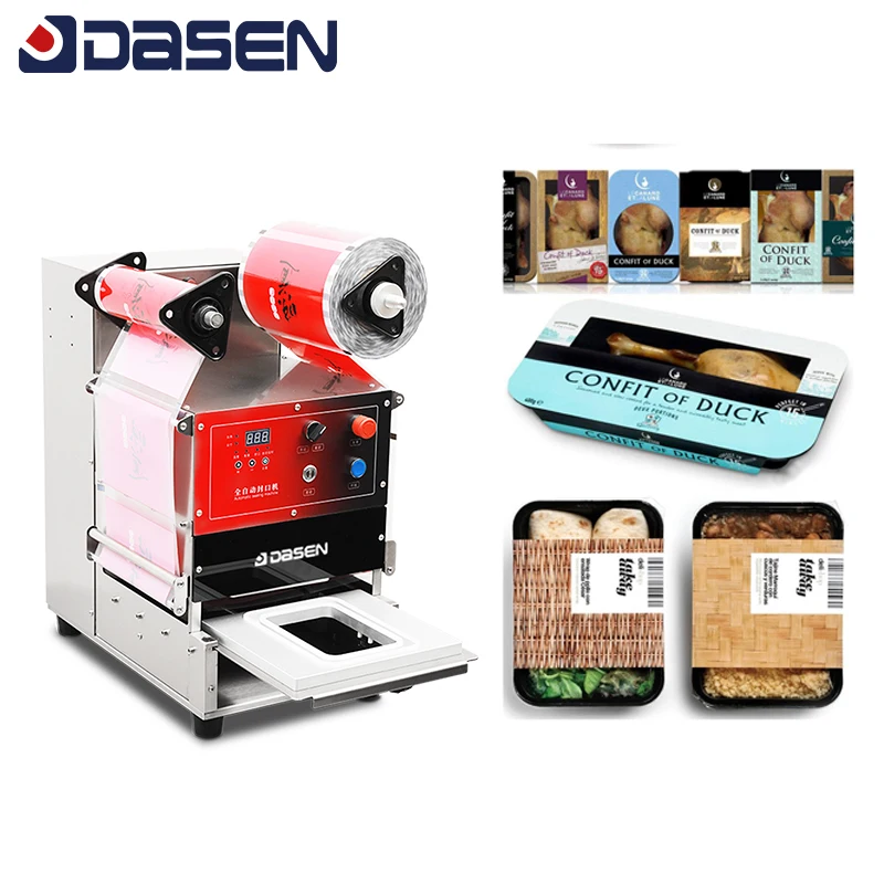 Meal Dish Box Container Electric Automatic Tray Sealer Equipment for In Store Use Fast Paced Environment DF250TA
