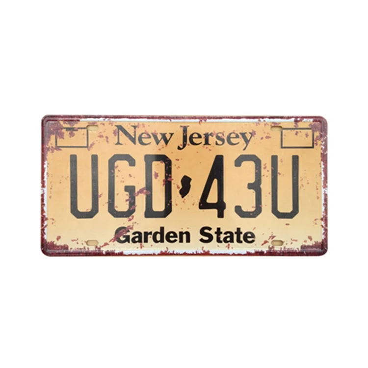 Hot United States Home Decor Tin Signs Bar Pub Cafe Decor Metal Sign Car License Plate