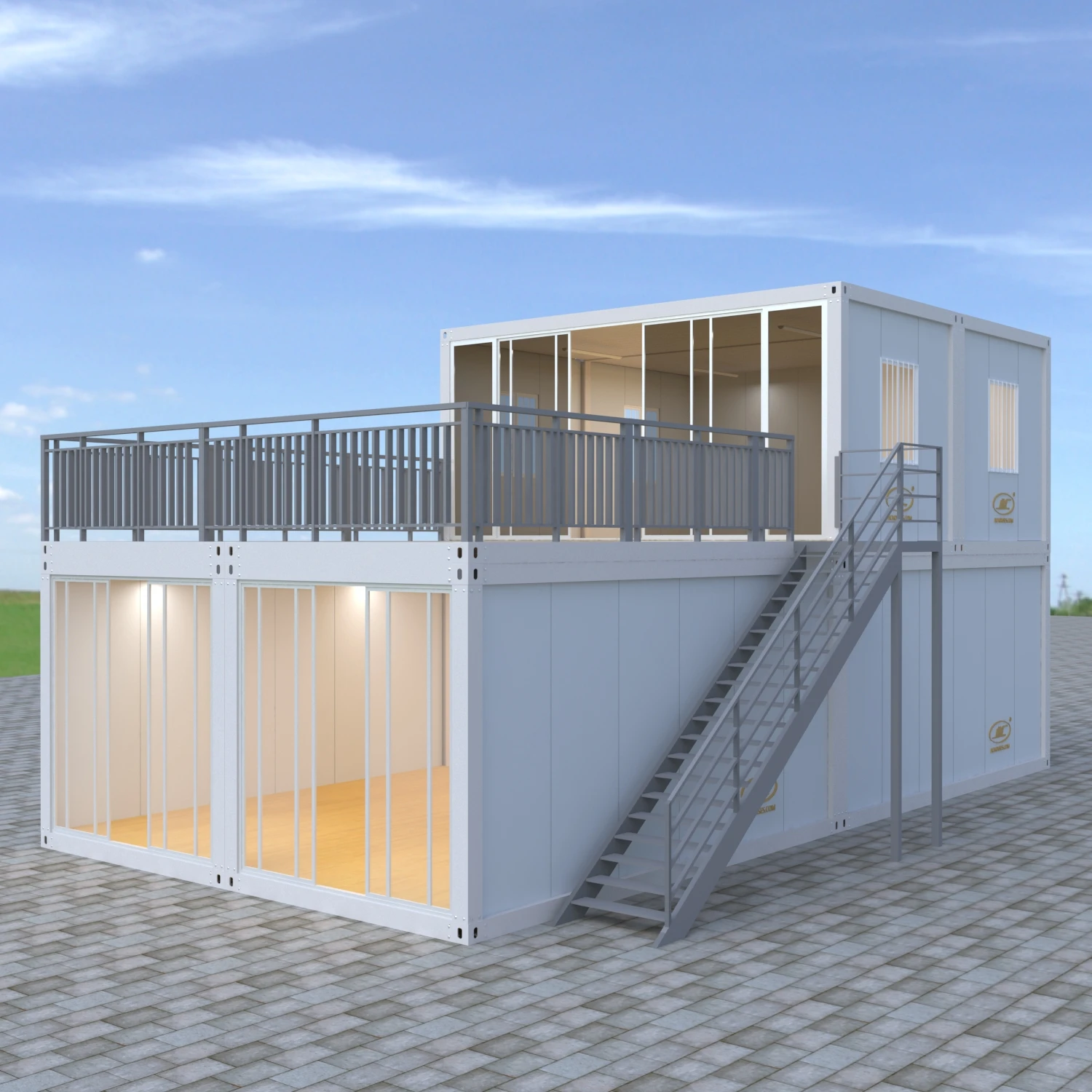 40 sqm 6*3 complete set prefab villa low cost eps aluminium Detachable container house with bathroom and kitchen
