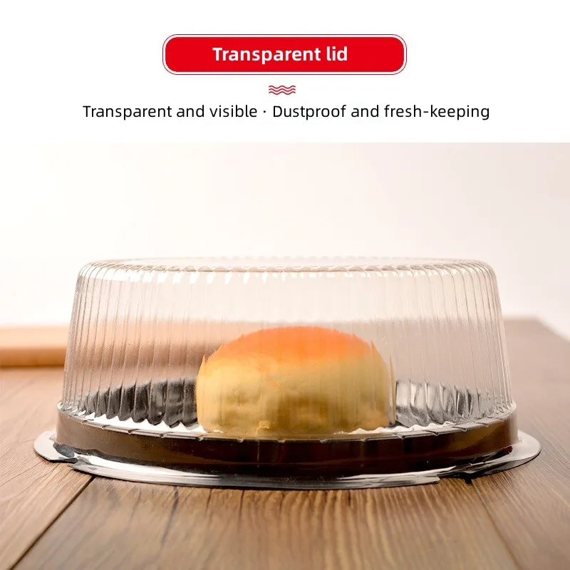 Container Single Cake Boxes PET Biodegradable Food Plastic Birthday Wedding Cake Packaging Box,plastic Product Packing Carton