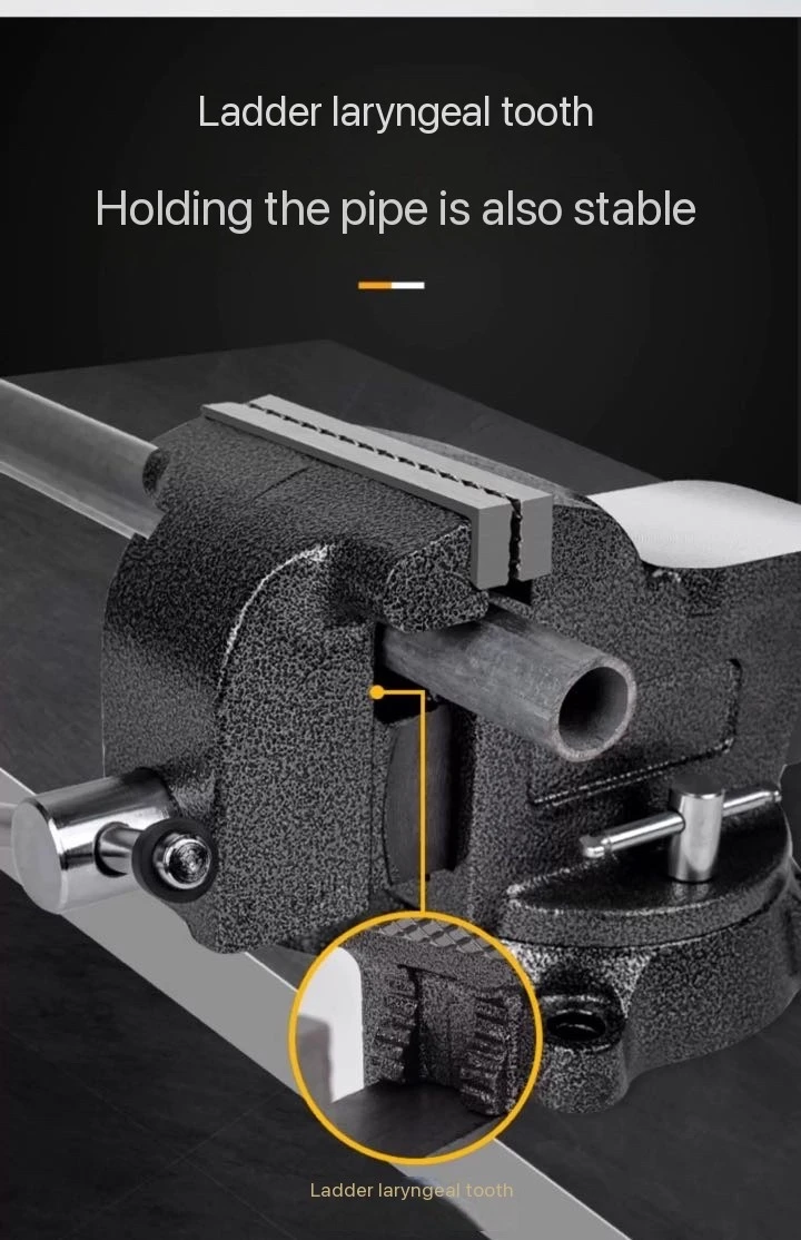 Home Drill Press Workbench Vise 4 8 Inch Heavy Duty Rotatable Steel Vise Precision Jaw Bearing Manual Drive Machinery Industry